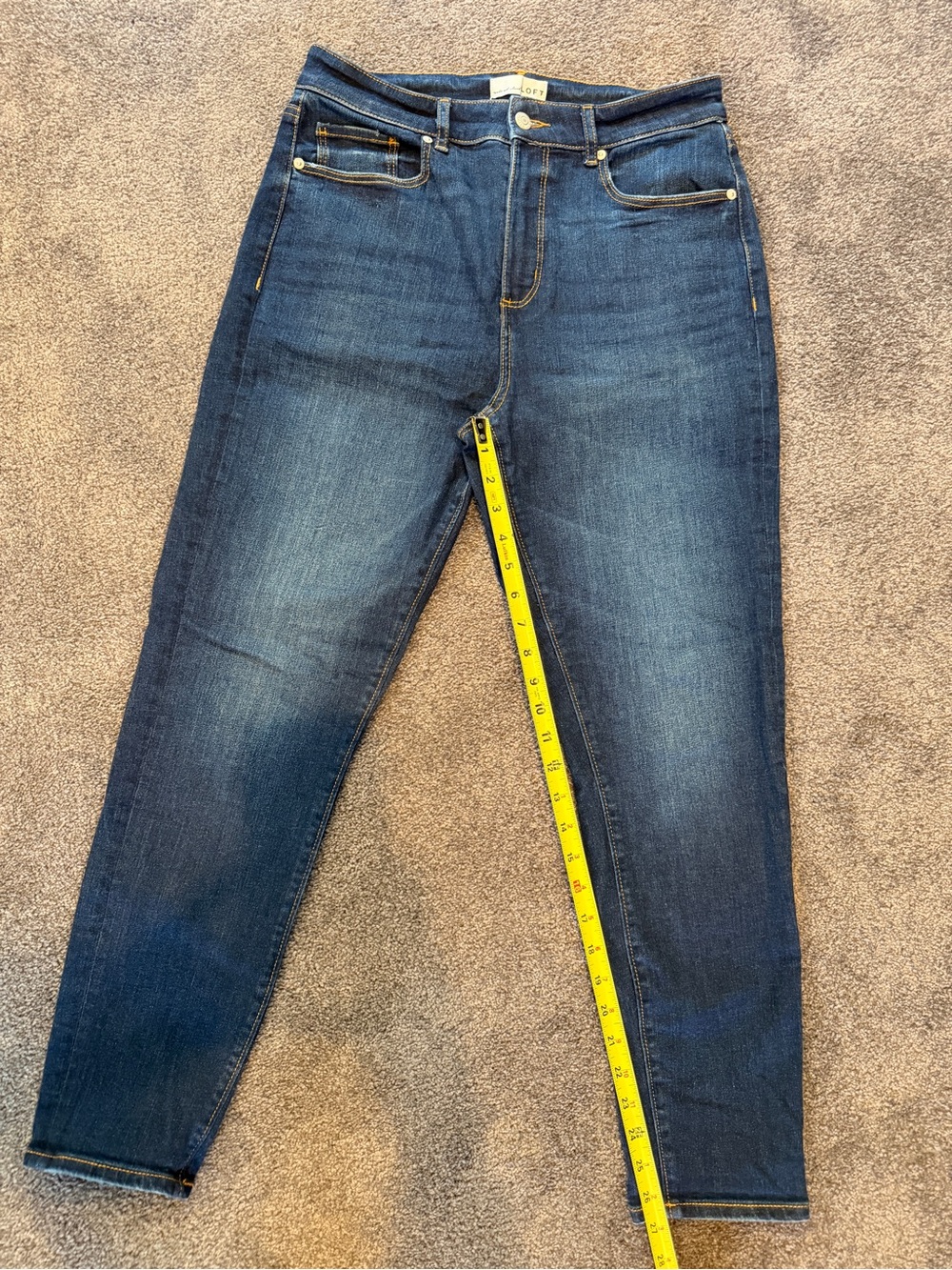 Dark Blue Loft Skinny Jeans